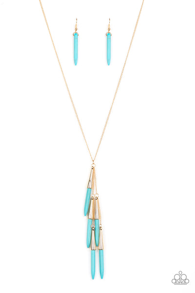 Paparazzi PRIMITIVE and Proper - Blue Necklace