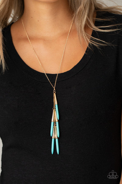 Paparazzi PRIMITIVE and Proper - Blue Necklace