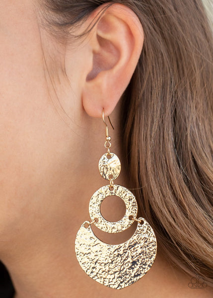 Paparazzi Shimmer Suite - Gold Earrings