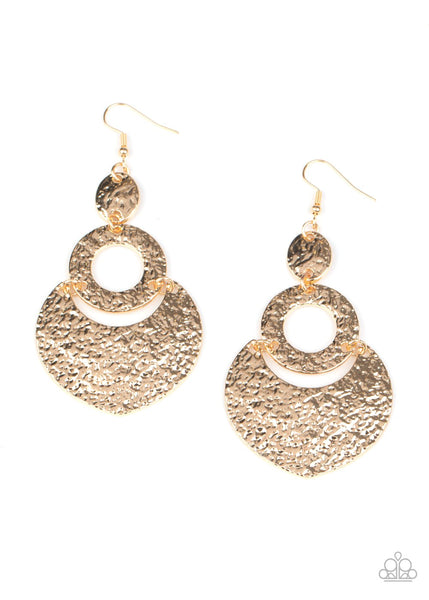 Paparazzi Shimmer Suite - Gold Earrings