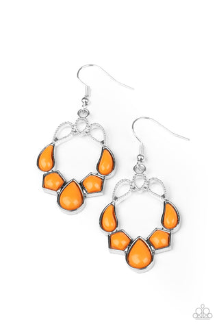 Paparazzi Its Rude to STEER - Orange Earrings