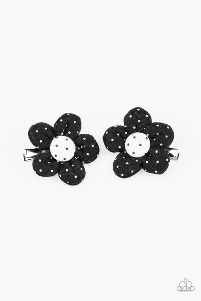 Paparazzi Polka Dotted Delight - Black Hair Clip