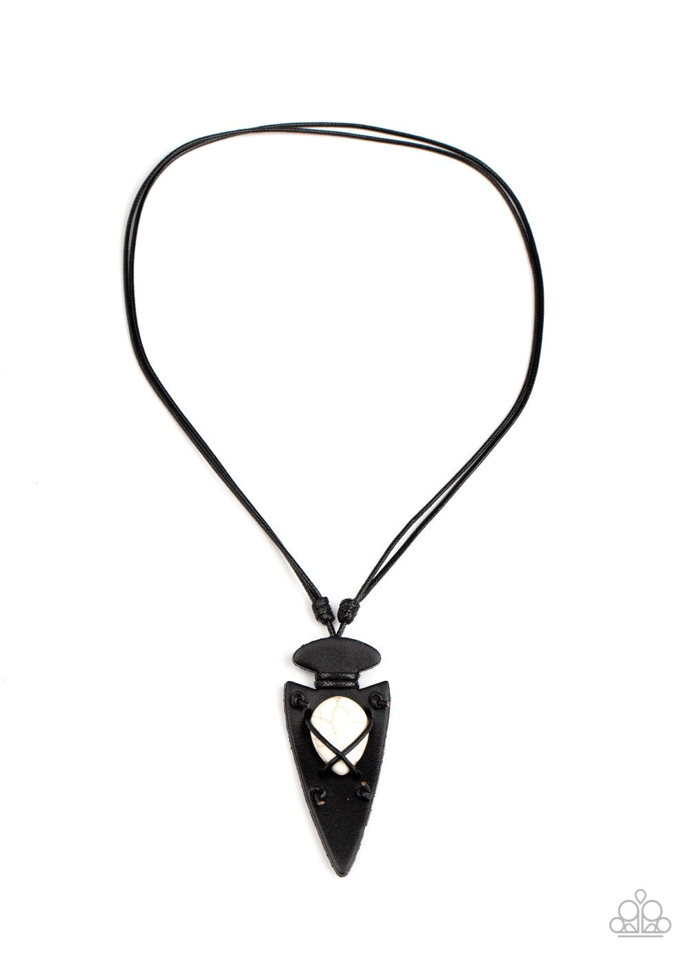 Paparazzi Hold Your ARROWHEAD Up High - White Necklace
