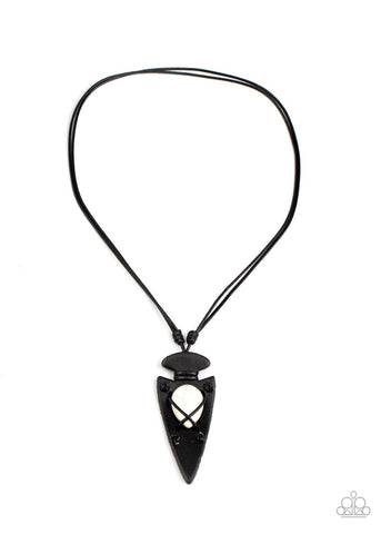 Paparazzi Hold Your ARROWHEAD Up High - White Necklace