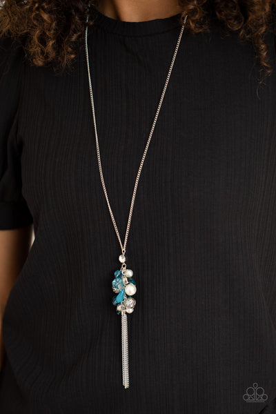 Paparazzi Party Girl Glow - Blue Necklace