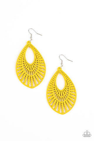 Paparazzi Bermuda Breeze - Yellow Earrings