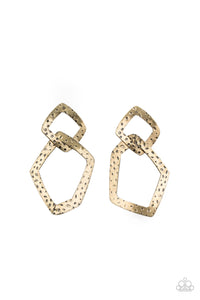 Paparazzi Scrap Yard - Brass Earrings