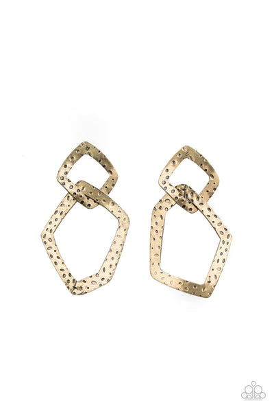 Paparazzi Scrap Yard - Brass Earrings