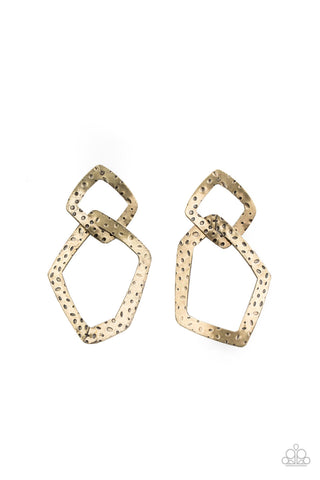 Paparazzi Scrap Yard - Brass Earrings