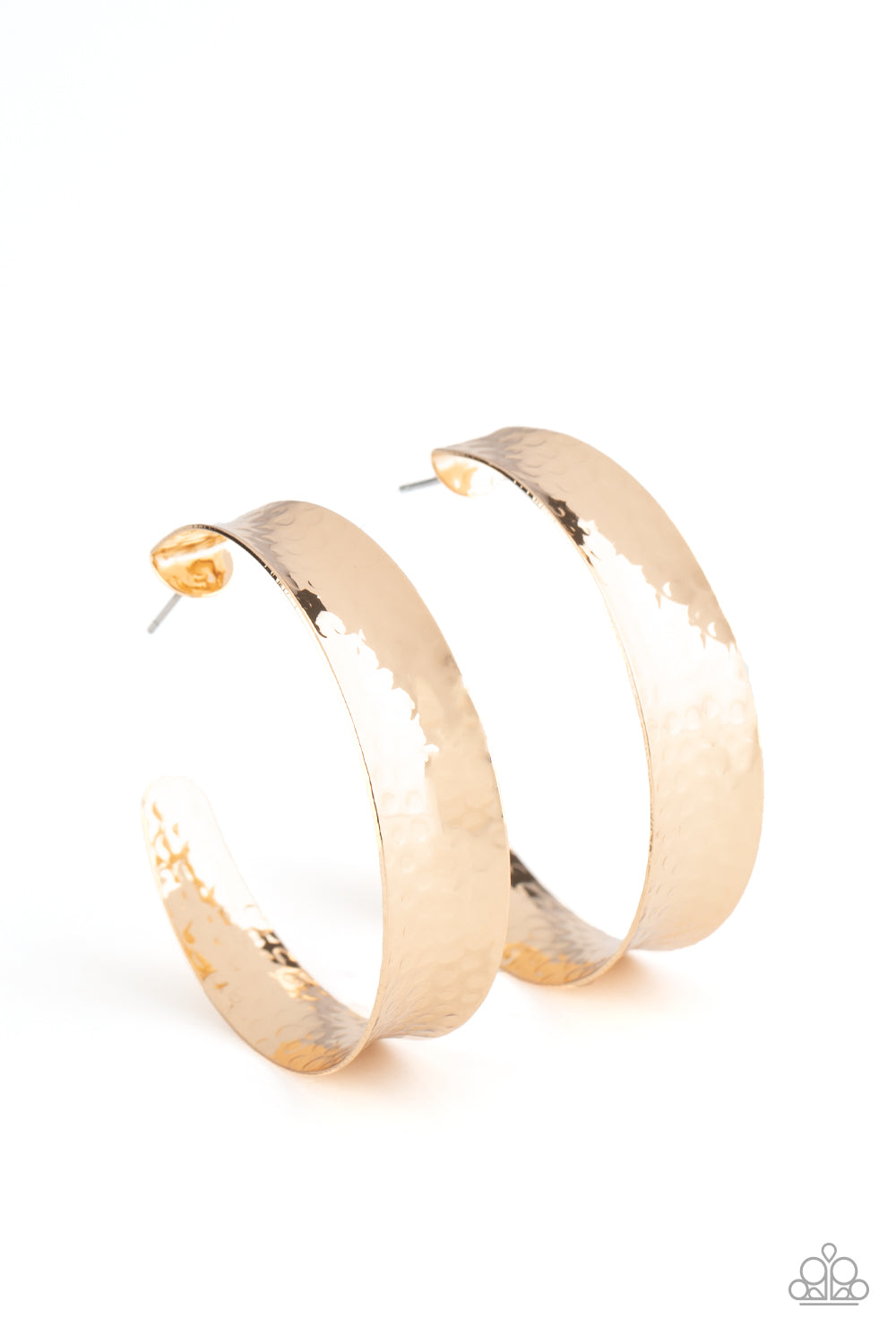 Paparazzi Fearlessly Flared - Gold Earrings