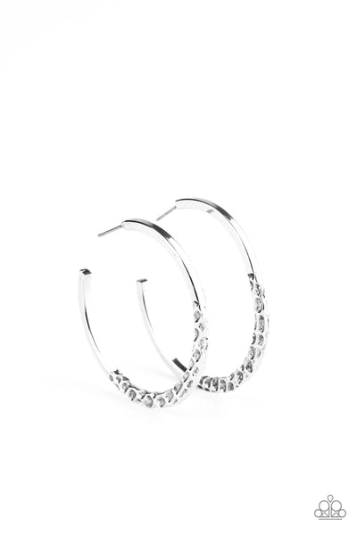 Paparazzi Imprinted Intensity - Silver Earrings