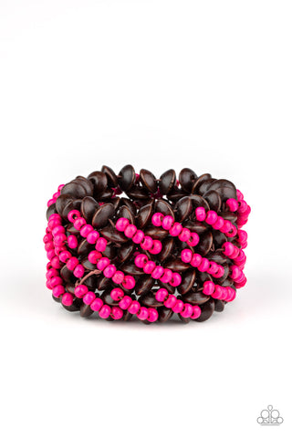 Paparazzi Cozy in Cozumel - Pink Bracelet