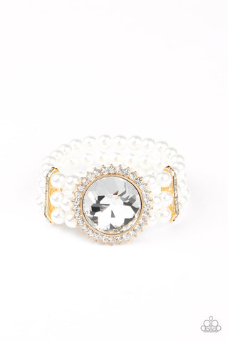 Paparazzi Speechless Sparkle - Gold Bracelet