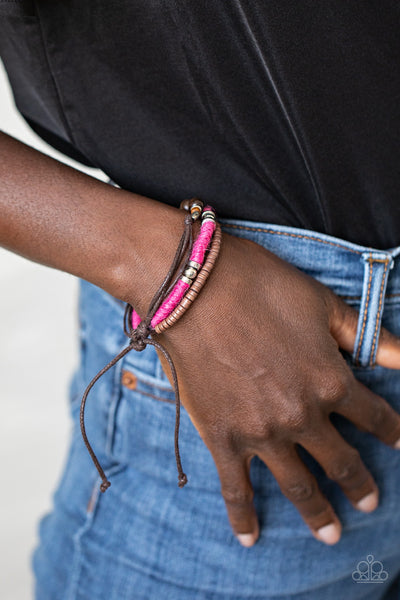 Paparazzi Totally Tiki - Pink Bracelet