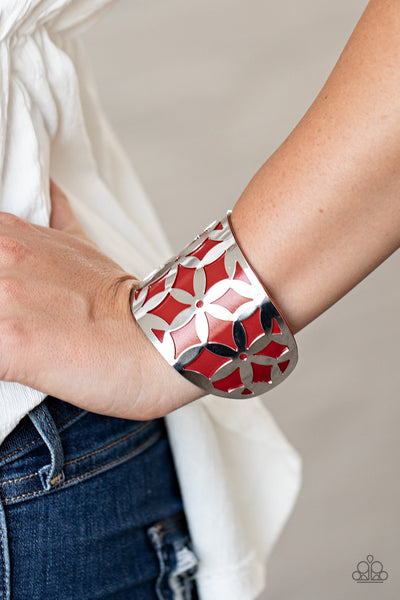 Paparazzi Garden Fiesta - Red Bracelet