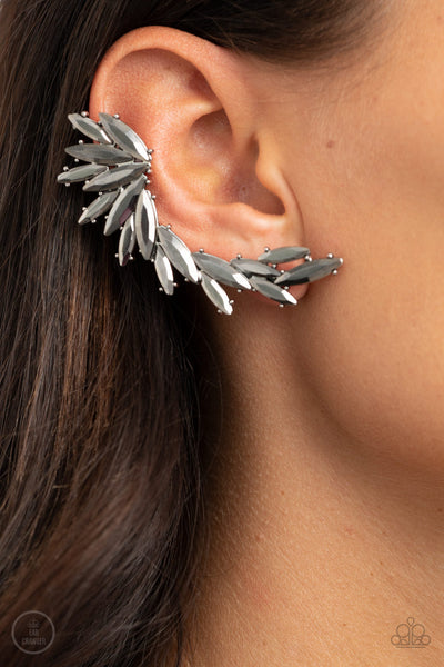 Paparazzi Because ICE Said So - Silver Earrings