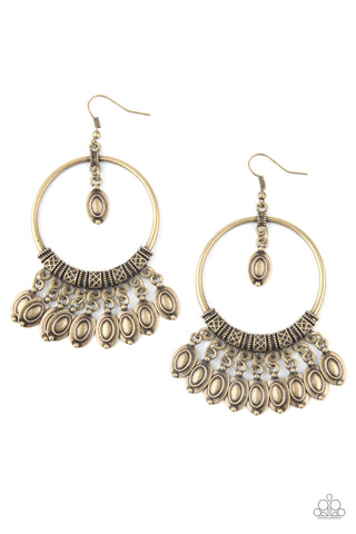 Paparazzi Metallic Harmony - Brass Earrings