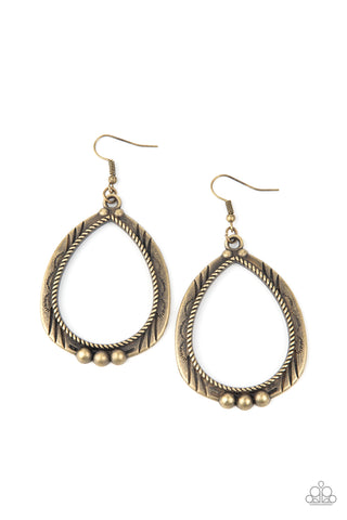Paparazzi Terra Topography - Brass Earrings