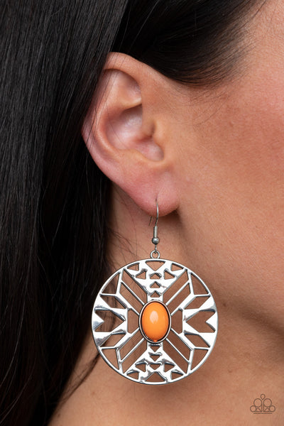 Paparazzi Southwest Walkabout - Orange Earrings