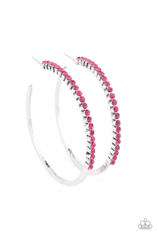 Paparazzi Making Rounds - Pink Earrings