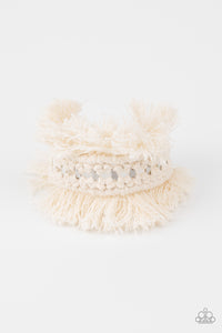 Paparazzi Homespun Hardware - White Bracelet