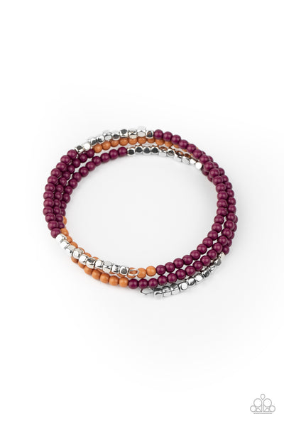 Paparazzi Spiral Dive - Purple Bracelet