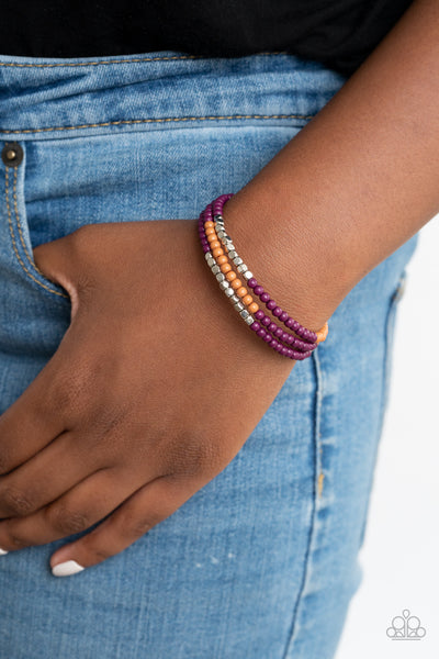 Paparazzi Spiral Dive - Purple Bracelet