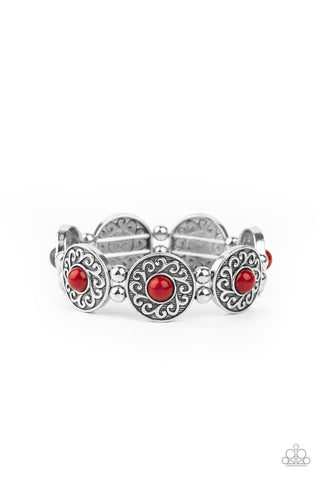 Paparazzi Flirty Finery - Red Bracelet