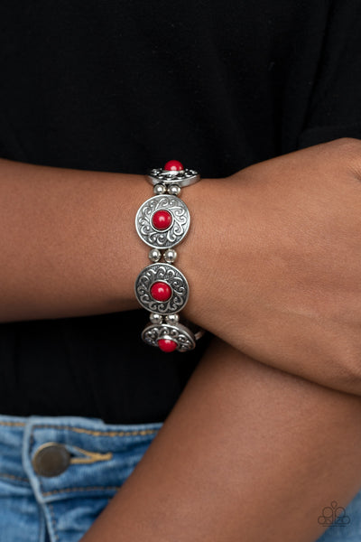 Paparazzi Flirty Finery - Red Bracelet