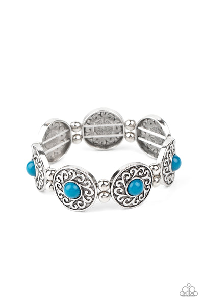 Paparazzi Flirty Finery - Blue Bracelet