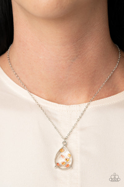Paparazzi Stormy Shimmer - Orange Necklace