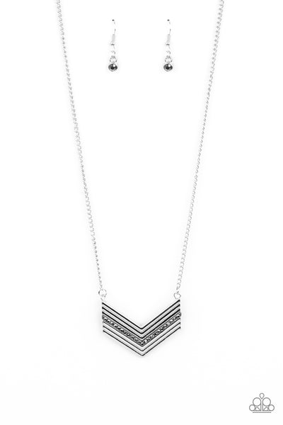Paparazzi Armed and FABULOUS - Silver Necklace