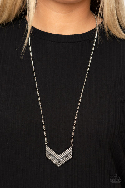 Paparazzi Armed and FABULOUS - Silver Necklace