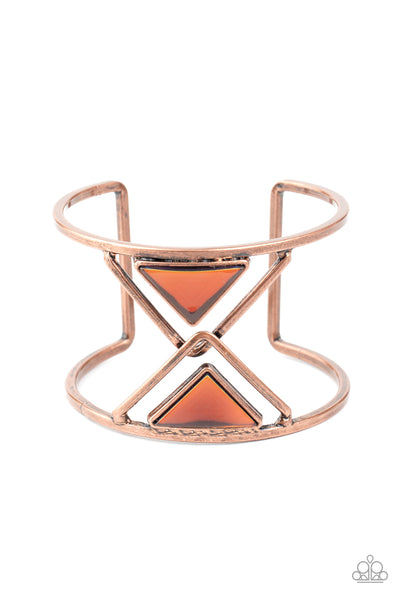 Paparazzi Pyramid Palace - Copper Bracelet