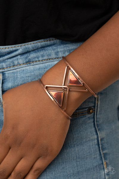 Paparazzi Pyramid Palace - Copper Bracelet