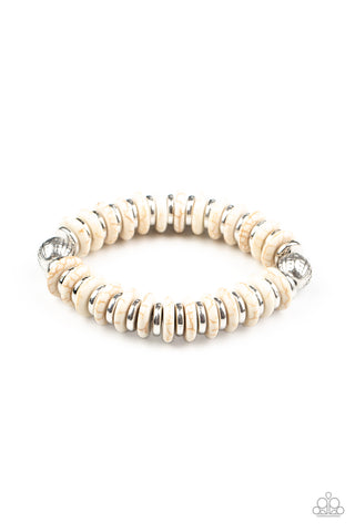 Paparazzi Eco Experience - White Bracelet