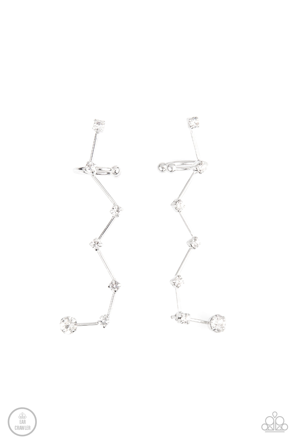 Paparazzi CONSTELLATION Prize - White Earrings