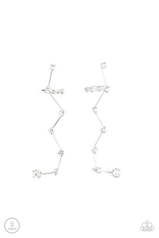 Paparazzi CONSTELLATION Prize - White Earrings