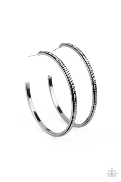 Paparazzi Sultry Shimmer - Black Earrings