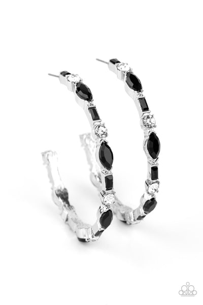 Paparazzi There Goes The Neighborhood - Black Earrings