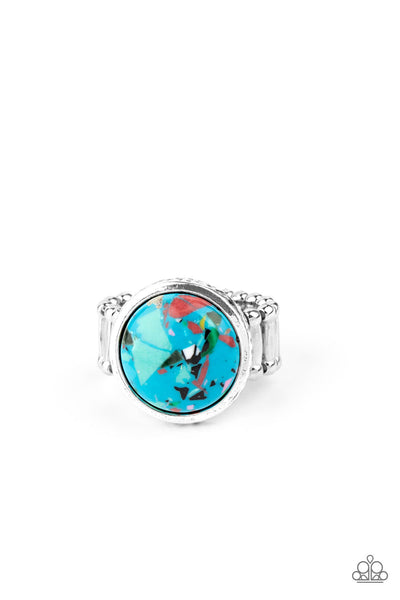 Paparazzi Marble Mosaic - Blue Ring