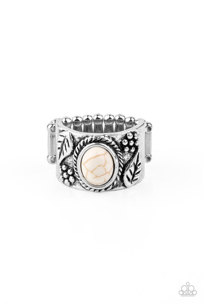 Paparazzi Free-Spirited Fields - White Ring