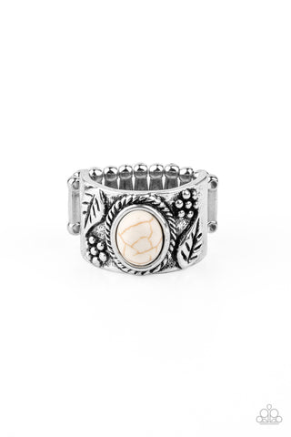 Paparazzi Free-Spirited Fields - White Ring