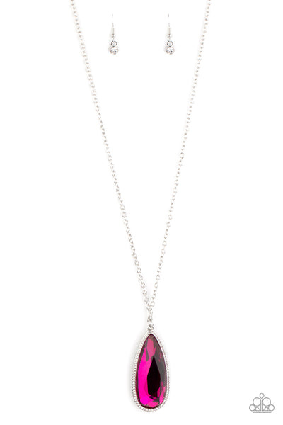 Paparazzi Watch Out For REIGN - Pink Necklace