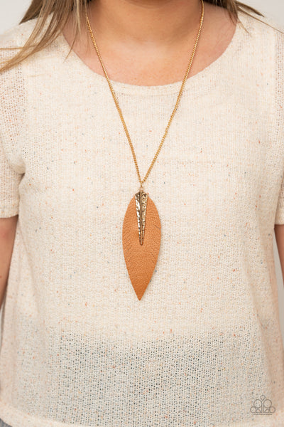 Paparazzi Quill Quest - Gold Necklace