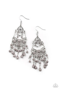 Paparazzi Glass Slipper Glamour - Silver Earrings