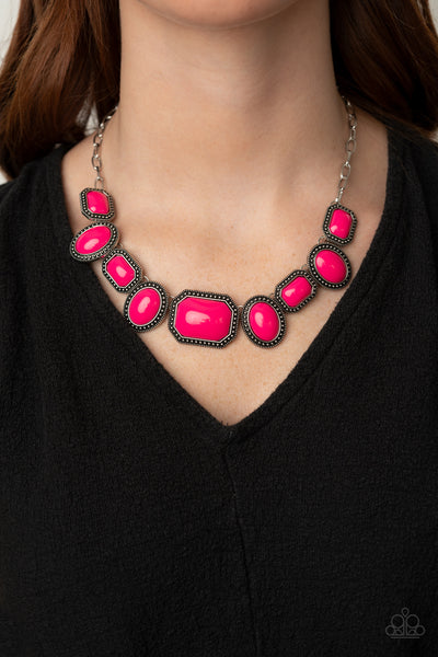 Paparazzi Let's Get Loud - Pink Necklace