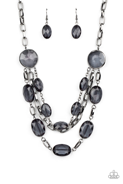 Paparazzi I Need a GLOW-cation - Black Necklace