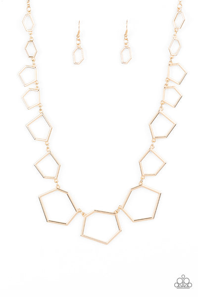 Paparazzi Full Frame Fashion - Gold Necklace