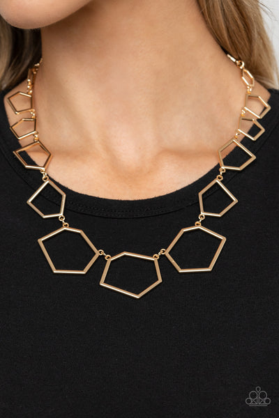 Paparazzi Full Frame Fashion - Gold Necklace